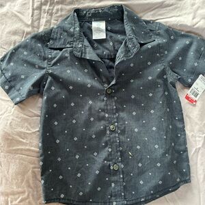 Kids Gray Button-Up Shirt